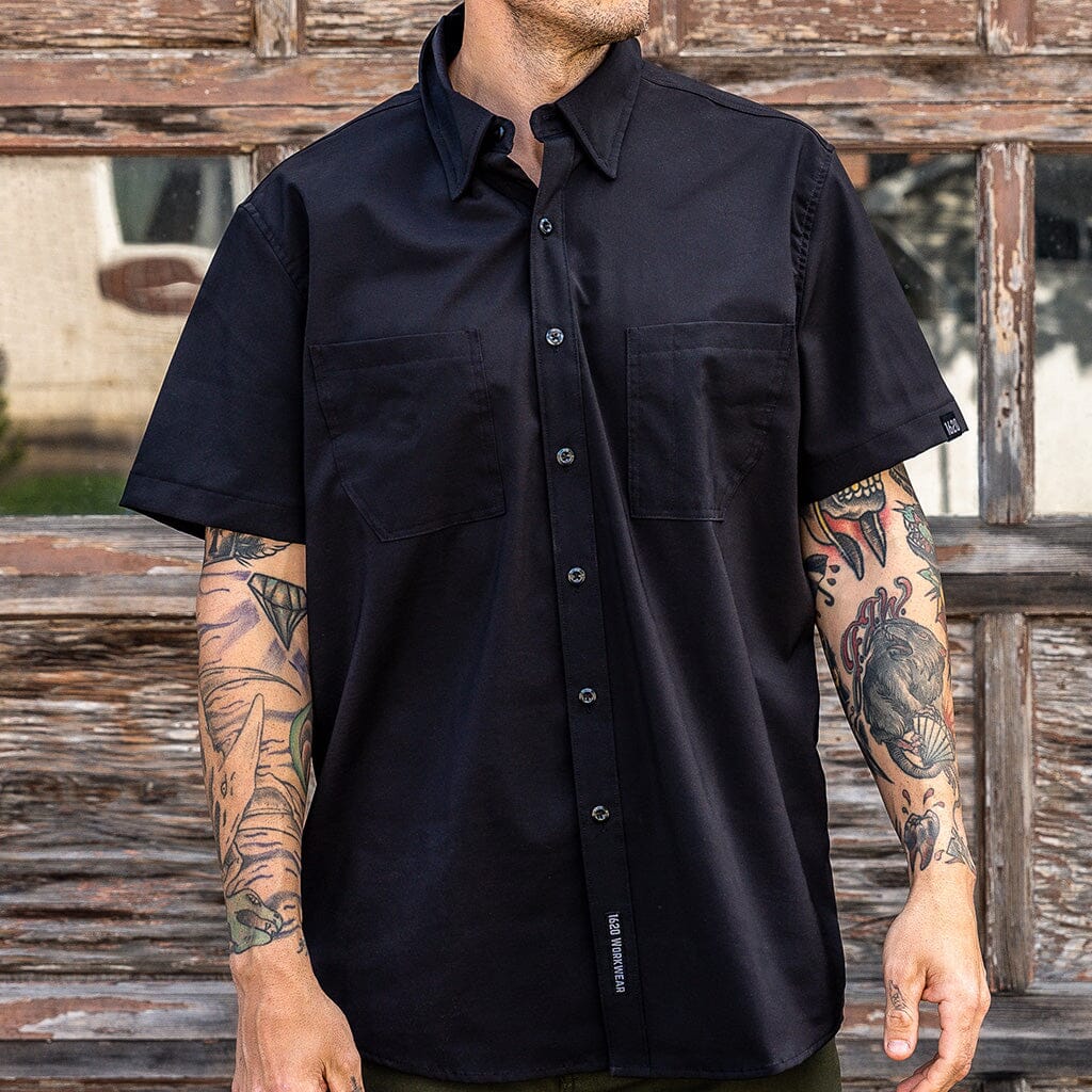 Short Sleeve Work Shirt Small / Black by 1620 Workwear