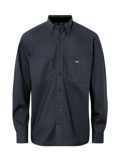 Button Down Work Shirt Shirts 1620 workwear Uniform Blue Small