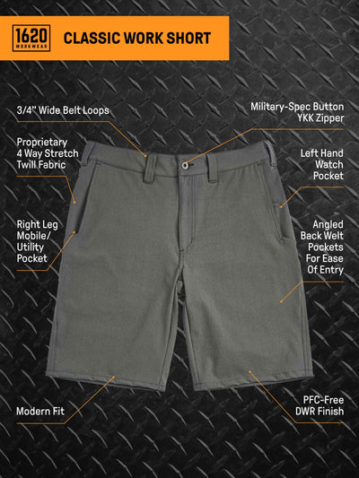 Classic Work Short Shorts 1620 Workwear, Inc