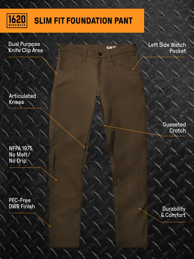 Slim Fit Foundation Pant Pants 1620 workwear