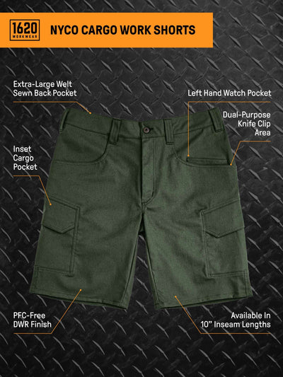 NYCO Cargo Work Short Shorts 1620 Workwear, Inc