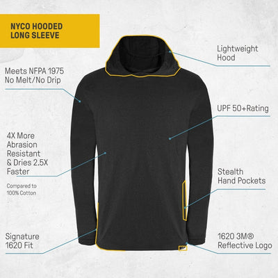 NYCO Hooded Long Sleeve Shirts 1620 workwear