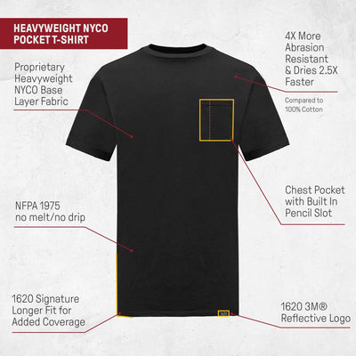 Heavyweight NYCO Pocket T-Shirt Shirts 1620 Workwear, Inc