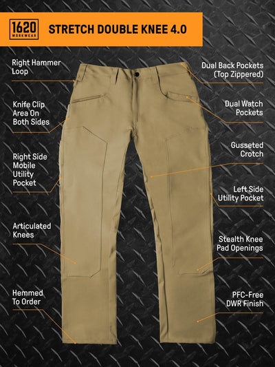 Stretch Double Knee 4.0 Pants 1620 workwear